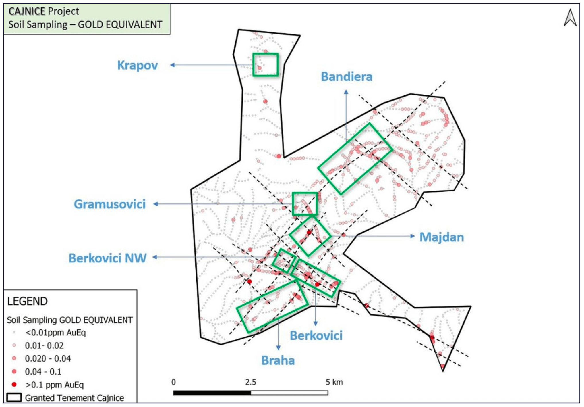 Cajnice soil sampling results